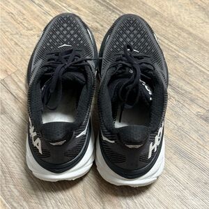 Hoka Black and White Athletic Shoes
